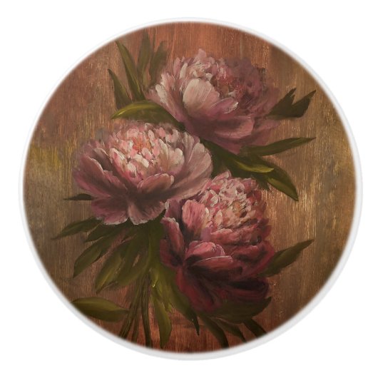 Peonies セラミックノブ (正面)