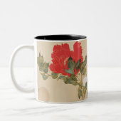 Peonies 日本の by Sakai Hooitsu Coffee Mug ツートーンマグカップ (左)