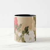Peonies 日本の by Sakai Hooitsu Coffee Mug ツートーンマグカップ (中央)