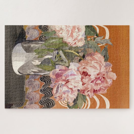 Peonies by Charles Rennie Mackintosh (1920) ジグソーパズル (横)