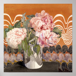 Peonies by Charles Rennie Mackintosh (1920) ポスター