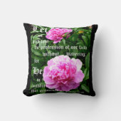 Peonies by Pearl with Hebrews 10:23 クッション (正面)
