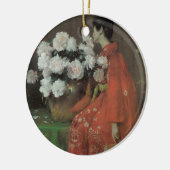 Peonies by William Meritt Chase、ヴィンテージファインアート セラミックオーナメント (左)