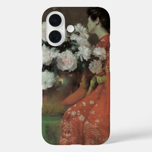 Peonies by William Meritt Chase、ヴィンテージファインアート Case-Mate iPhoneケース (裏面)