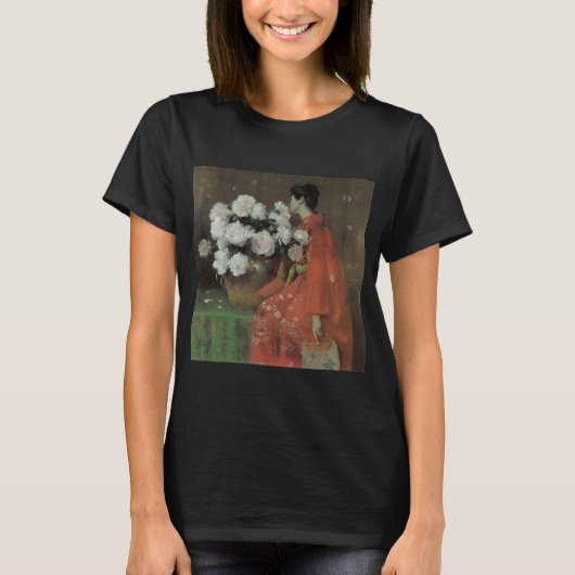 Peonies by William Meritt Chase、ヴィンテージファインアート Tシャツ (正面)