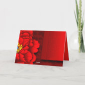 Peonies Chinese Horse Year 2026 Add Photo GC シーズンカード (裏面)