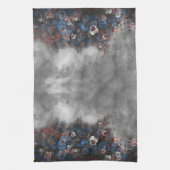 Peonies Gray キッチンタオル (縦)
