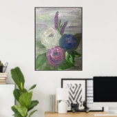 Peonies & Hollyhocks Print, Poster ポスター (ホームオフィス)