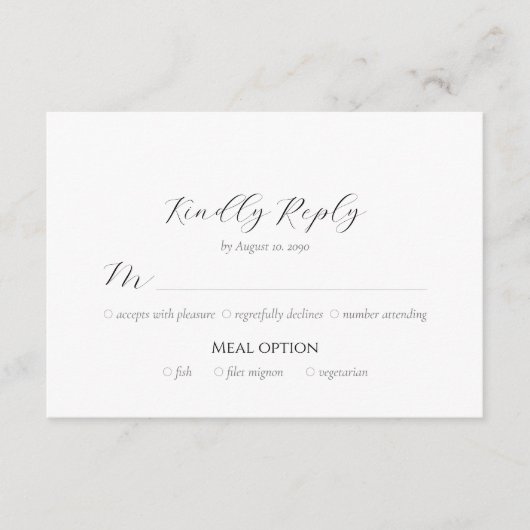 Peonies in Bloom RSVP Card (正面)