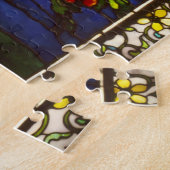 Peonies in the wind stained glass ジグソーパズル (側面)