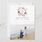 Peonies Pink Burgundyフローラ画像の保存日付 セーブザデート (正面)