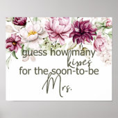 Peonies Pink Burgundy推測する何人のキスゲーム ポスター (正面)