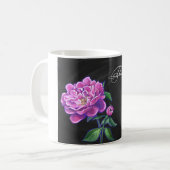 Peonies Thank You コーヒーマグカップ (正面左)