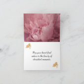 Peonyのエレガント同情カード シーズンカード (内部)