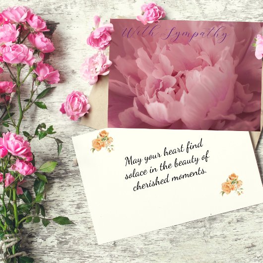 Peonyのエレガント同情カード シーズンカード