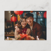 Peonyの中国のQRコードRSVPオンライン エンクロージャーカード (裏面)