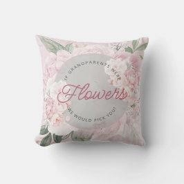 Peonyエレガント私たちはグランドキッズの名前を選ぶ クッション