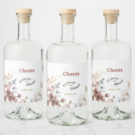 Peonyビクトリアン Luxe飲料酒ボトルラベル リキュールボトルラベル