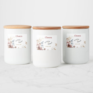 Peonyビクトリアン Luxe Food Container Labels フードラベル