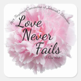 Peonyフローラ2019 JW CONVENTION "Love Never Fail" スクエアシール