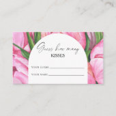 Peonyフローラ – 推測する数のキスブライダルゲーム エンクロージャーカード (正面)