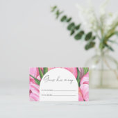 Peonyフローラ – 数を推測 – ブライダルゲーム エンクロージャーカード (スタンド正面)