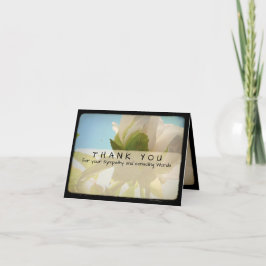 Peonyヴィンテージ写真悔やみや弔慰Thank You Note Card 3 サンキューカード