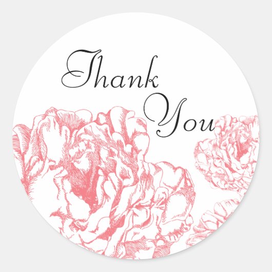 Peony日付ステッカーを保存 ラウンドシール (正面)