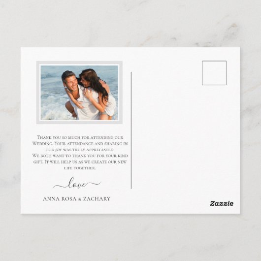 *~* Peony芸術的フローラありがとうAR1ポストカード ポストカード (裏面)