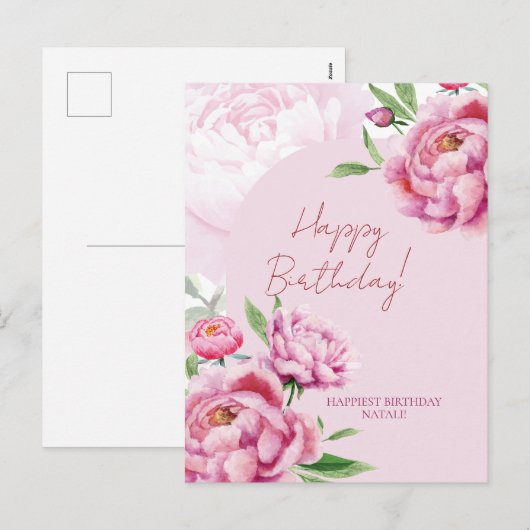 Peony シーズンポストカード (正面/裏面)