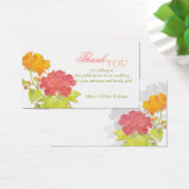 Peony 結婚's Thank Youメッセージカードの囲い (デスク)