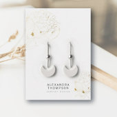 Peony *金ゴールドモダンフローラスケッチジュエリー表示 名刺