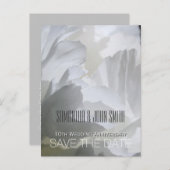 Peony 10th 結婚の記念日を保存1 案内ポストカード (正面/裏面)