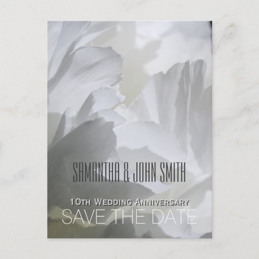 Peony 10th 結婚の記念日を保存1 案内ポストカード (正面)
