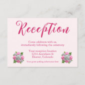 Peony Bouquet Wedding Reception エンクロージャーカード (正面)