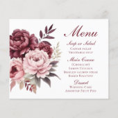 Peony Burgundyエレガントフローラのメ結婚ニュー (正面)