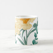 Peony Claire de Lune植物シームレスなパターン。 コーヒーマグカップ (中央)