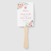 Peony Double Happiness Wedding Program & Timeline ハンドファン (正面)