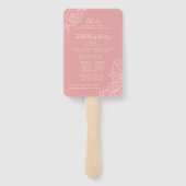 Peony Double Happiness Wedding Program & Timeline ハンドファン (裏面)