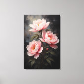 Peony Floral Artwork キャンバスプリント (正面)