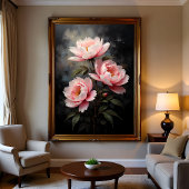 Peony Floral Artwork ポスター