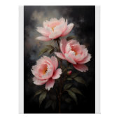 Peony Floral Artwork ポスター (正面)
