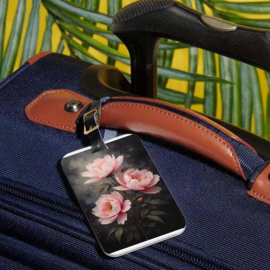 Peony Floral Artwork ラゲッジタグ (正面インサイチュ1)