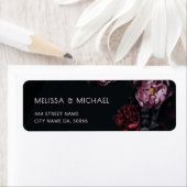 Peony Floral Dark Moody  ラベル (インサイチュ)