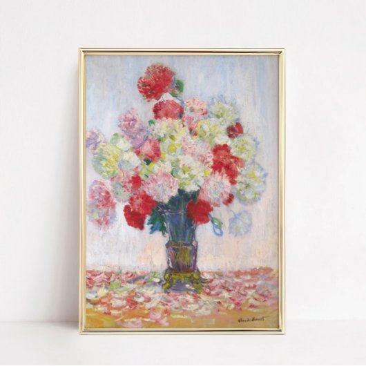Peony Flower Still Life Art Print Home Decor ポスター