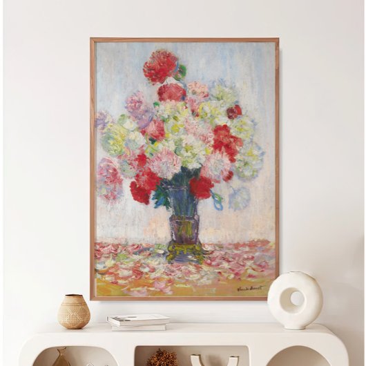 Peony Flower Still Life Art Print Home Decor ポスター