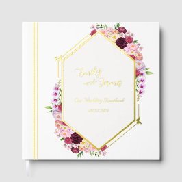 Peony Foil Wedding Guestbook ゲストブック