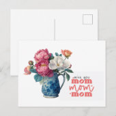 Peony for Mom on Mother's Day ポストカード (正面/裏面)