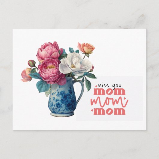 Peony for Mom on Mother's Day ポストカード (正面)