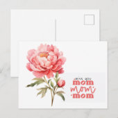 Peony for Mom on Mother's Day ポストカード (正面/裏面)